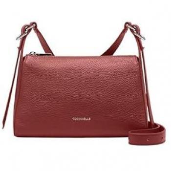 Coccinelle Brown Leather Crossbody Bag with Metal Details for Women - One Size