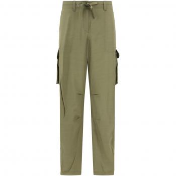 Golden Goose Women's Wide-Leg Cargo Trousers in Green | Size 40 | GWP01720P00136960469