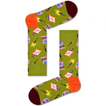 Calcetines Happy Socks Matches negro rosa lila para hombre, talla 41-46, con dibujos