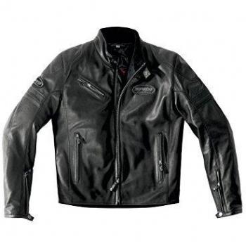 SPIDI Ace Chaqueta de Piel para Motociclista, Negro, 52