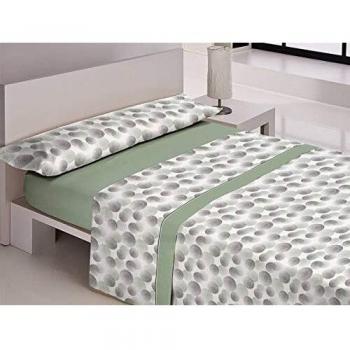 Libela LUACAR Juego de sábanas, Polialgodón, Verde, Cama 90 cm