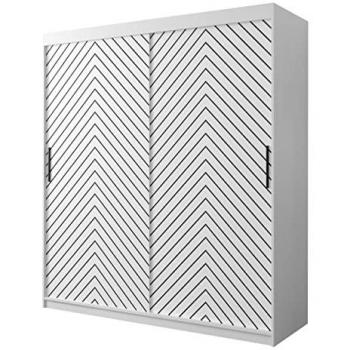 Armario Hartford 312 Blanco Correderas 180x200x62cm con 9 Estantes