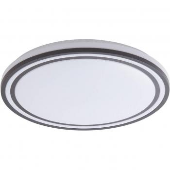 Lámpara de techo Lindby Smart LED Arvada, RGBIC, 7 cm altura, Tuya, Plástico e.o., Blanco, 1 llama, para Salón & Comedor