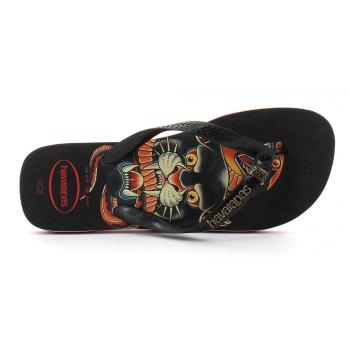 Chanclas Havaianas Top Tribo Diseño Tradicional Chino Negro y Rojo para Adultos