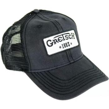 Gretsch Vintage-Style Trucker Hat with 1883 Logo Patch, Black