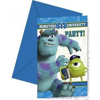12-teiliges Einladungs-Set * MONSTERS UNIVERSITY * fÃŒr Party und Geburtstag von DISNEY / PIXAR // 6 Einladungen plus 6 UmschlÃ€ge // Kindergeburtstag Kinder Feier Fete Set Trinkbecher Invitation Einladung Monster