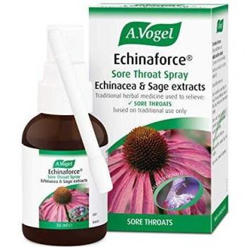 A.Vogel Echinaforce Sore Throat Spray | Extracts of Fresh Echinacea & Sage | 136 Sprays | Used for Targeted Relief from Sore Throats | Suitable for Vegans | 30ml