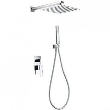 Grifo Empotrado Monomando para Lavabo - Grifería de Baño Cromada/Plateada - MICE Collection