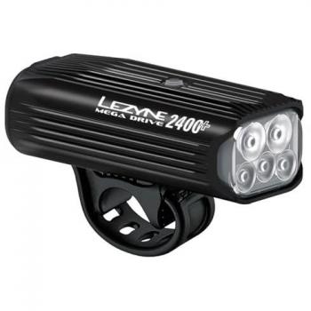 Luz Delantera Recargable Lezyne Mega Drive 2400+ - 2400 Lúmenes, Impermeable IPX7, Autonomía de hasta 50 horas, Color Negro