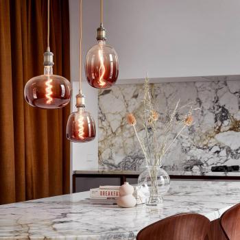 Bombilla LED regulable decorativa Calex Avesta globo E27 5W filamento dim marrón