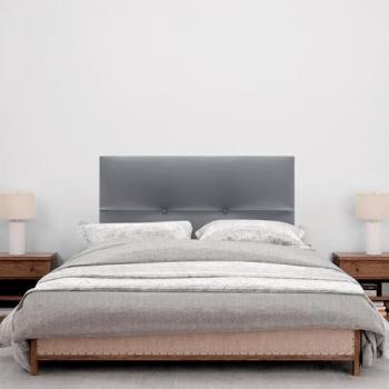 Cabecero AQUALINE Pro tapizado en Polipiel Gris, 90cm (compatible con camas de 70/80/90)