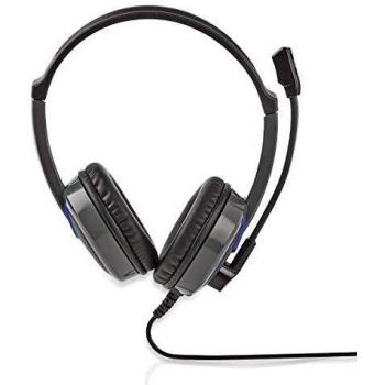 Auscultadores Gaming Nedis GHST200BK Over-Ear con Microfono Integrado y Conectores de 3.5 mm