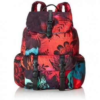 Desigual Backpack Sinergia_Tribeca, Mochila moderna. para Mujer, Rot