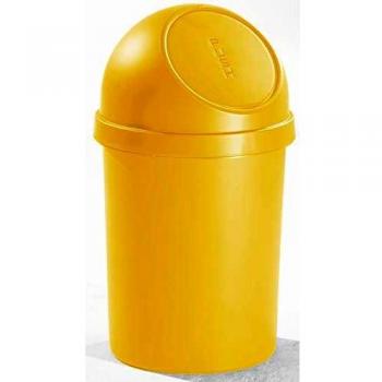 Contenedor de Basura Push Helit, Polipropileno Amarillo, 45 L, Paquete de 2 Unidades