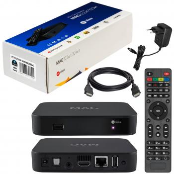 MAG 322 Original Infomir & HB-DIGITAL IPTV SET TOP BOX con WiFi