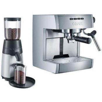 Graef ES70EU Set - Cafetera espresso + CM 70