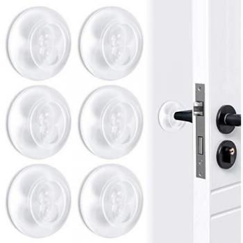 Jinhuaxin Tope de Puerta, 6 pcs Reutilizable Topes Puertas Adhesivo, ,Transparente Tope para la Puerta Autoadhesivo, Topes Para Puertas para Muebles y Protección de Paredes