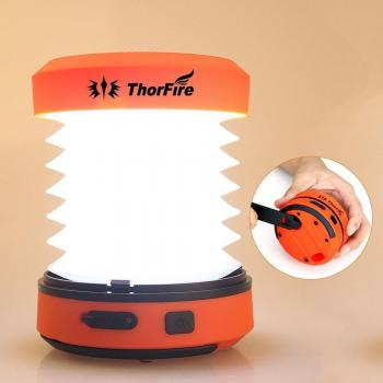 Linterna led de Camping Mini Linterna plegable Recargable con USB y Manivela Carga de Movil en caso de Emergencia, para Excursionismo, Paseos, Aventura y Otras Actividades al Aire Libre
