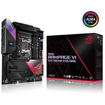 ASUS ROG Rampage Vi Extreme Encore- Placa Base Gaming E-ATX para CPU Intel Serie X LGA 2066 con 16 etapas, Wi-Fi 6, Ethernet 10G, USB 3.2 Gen. 2x2, SATA, Cuatro M.2 e iluminación Aura Sync RGB