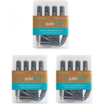 Pale Blue Earth Lithium Ion USB-C Rechargeable AAA Batteries (4 Pack)