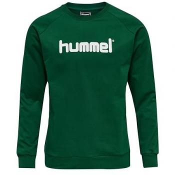 Hummel Women's Cotton Logo Sweatshirt - Regular Fit, Green