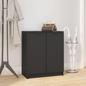 Zapatero negro de madera multicapa 59x35x70 cm