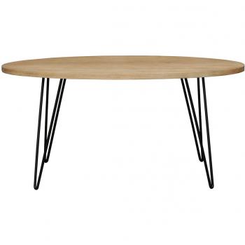 Mesa de comedor ovalada en mango macizo L160 x l90 cm VIBES
