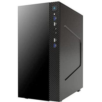 Caja Mini Tower Itek Smallcom-G - Micro ATX, 2xUSB3, 2xUSB2, Brillante, Negro