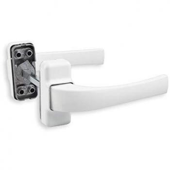 Manilla de aluminio blanca handlock con escudo reversible 130 mm