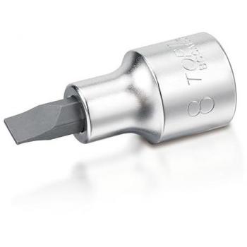 Toma de corriente de mango plano TOPTUL 1/2 8 mm, Piezas insertables de llave de cubo TOPTUL BCCA1608, Piezas insertables de llave de cubo BCCA160