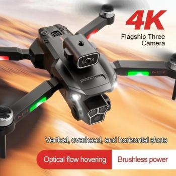 Dron M1s RC Mini con Tres Cámaras, Control Inalámbrico, GPS, 360° Rotación, Posición de Flujo Óptico, Evitación de Obstáculos, WIFI FPV Quadcopter y