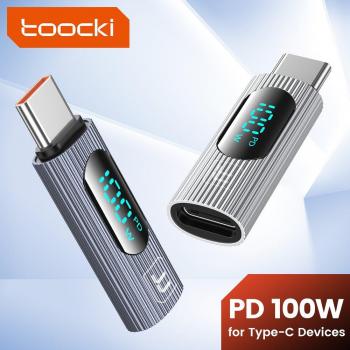 Adaptador USB Tipo C a USB 100W OTG con Pantalla Digital para Macbook Pro, Air y Samsung S9