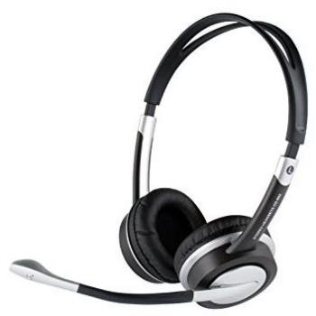 Auriculares APM Binaurales Alámbricos con Control de Volumen - Estéreo 20-20000 Hz, 98 dB, 32 Ω, Negro y Plata
