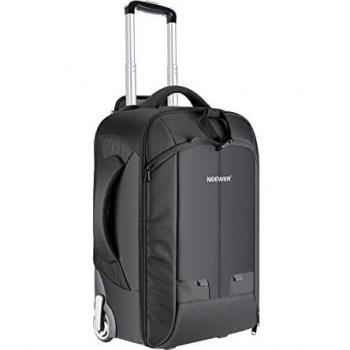 Neewer 2-in-1 Convertible Wheeled Camera Backpack Luggage Trolley Case with Double Bar, Anti-shock Detachable Padded Compartment for SLR/DSLR Cameras, Tripod, Lens and Other Accessories