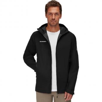 Chaqueta Hardshell con Capucha Mammut Convey Tour para Hombre, GORE-TEX, color negro con logo blanco, talla XL