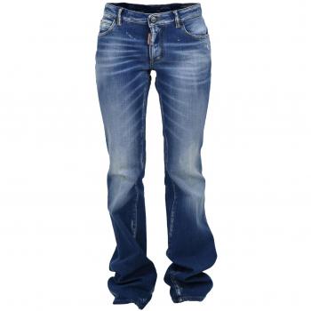 Dsquared2 Women's Flared Blue Jeans, Size 2XS Regular Fit