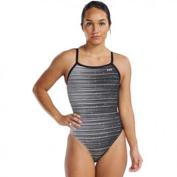 Bañador Tyr Durafast Elite Diamondfit Speedwarp negro blanco mujer - 34