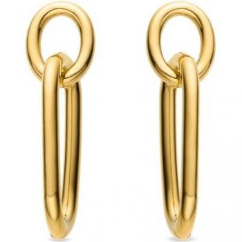 Luxenter Pendientes Africa Basic bañados en oro amarillo con diseño elegante