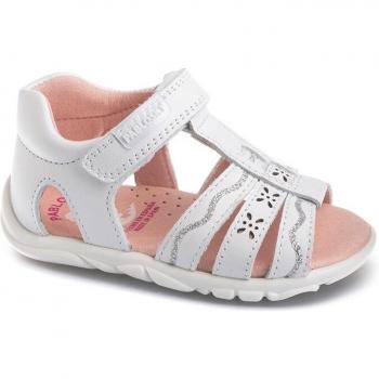 Sandalias Bebé Niña Pablosky de Piel Blanco 025100