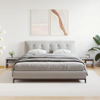Mesita de noche Sonoma gris 2 piezas 40x30x30 cm madera multicapa