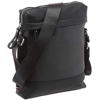 Bolsa de Hombro Strellson Royal Oak para Hombre - Color Negro, Tamaño 24x20x5 cm, con Compartimentos con Cierre