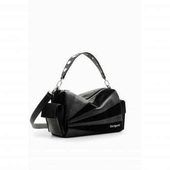 Bolso de mano mediano con patch texturas - Desigual para mujer