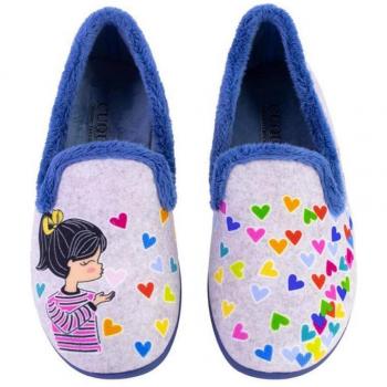 CUQUE 5583 Zapatillas de casa de mujer gris