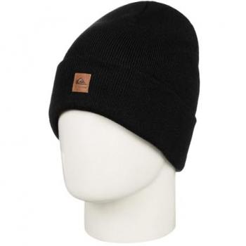 Gorro Quiksilver Brigade negro mate, tipo: beanie, características: para hombre, color True Black, diseño estándar