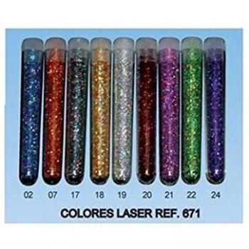 Tubo de Purpurina Laser de 3 gr. de color Rojo