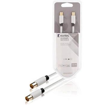 Coaxial Cable 90 dB Coaxial Male – Male 5.00 m White