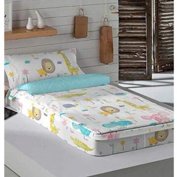 Icehome Saco Nórdico Infantil sin relleno Baby Safari Cama 90 cm