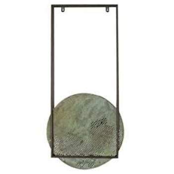 Cuadro Decorativo de Hierro y Acero Inoxidable Verde 35x5x74 cm