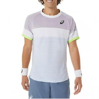 Camiseta Asics Men Match Ss Top 2041a244 - Padel Hombre, color gris, diseño ligero, manga corta, tejido transpirable, ideal para deportes de raqueta