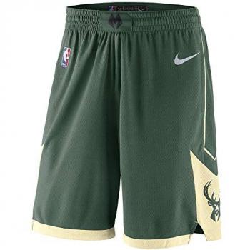 Nike NBA Milwaukee Bucks Swingman Shorts - Pantalón corto para hombre, color verde, talla XXL